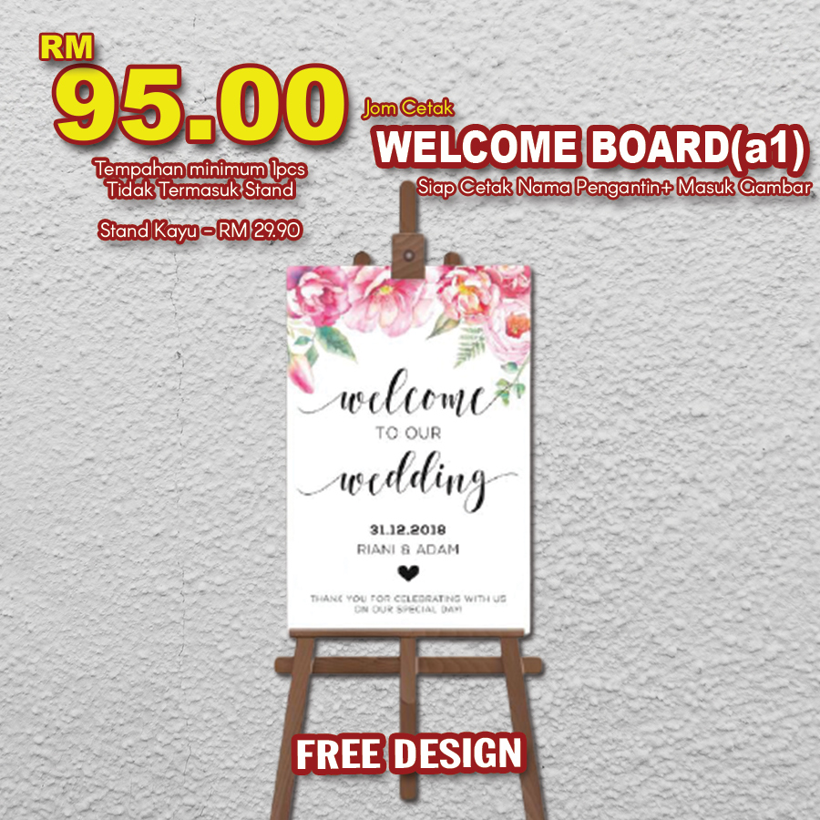 Welcome Board Arcrylic A1