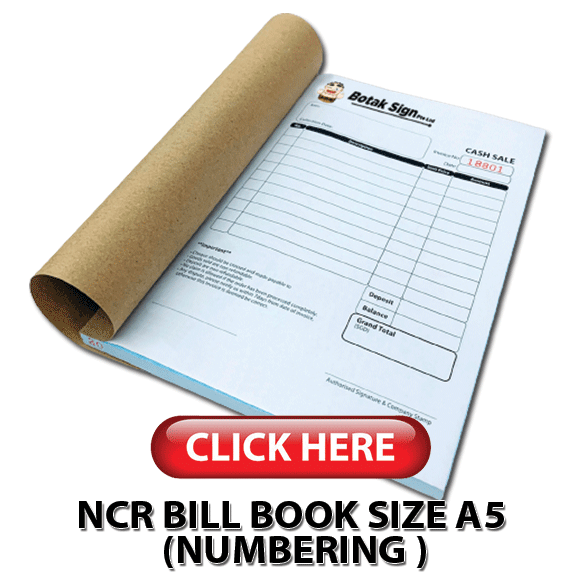 NCR Stepler Bill Book A4
