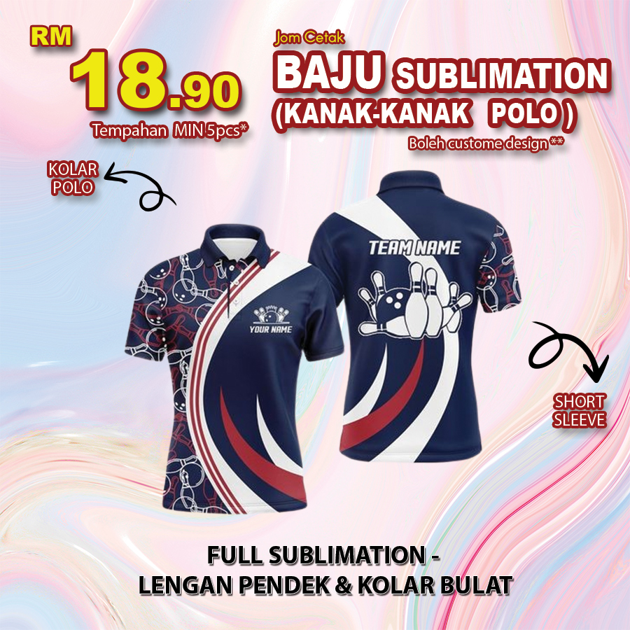 Baju Sublimation Kanak-Kanak (Kolar Polo)