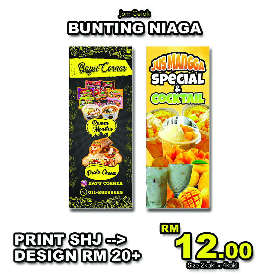 Bunting product/niaga/iklan