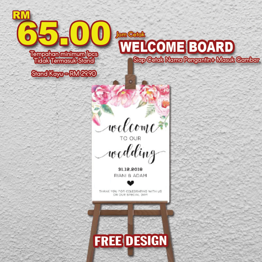 Welcome Board Arcrylic