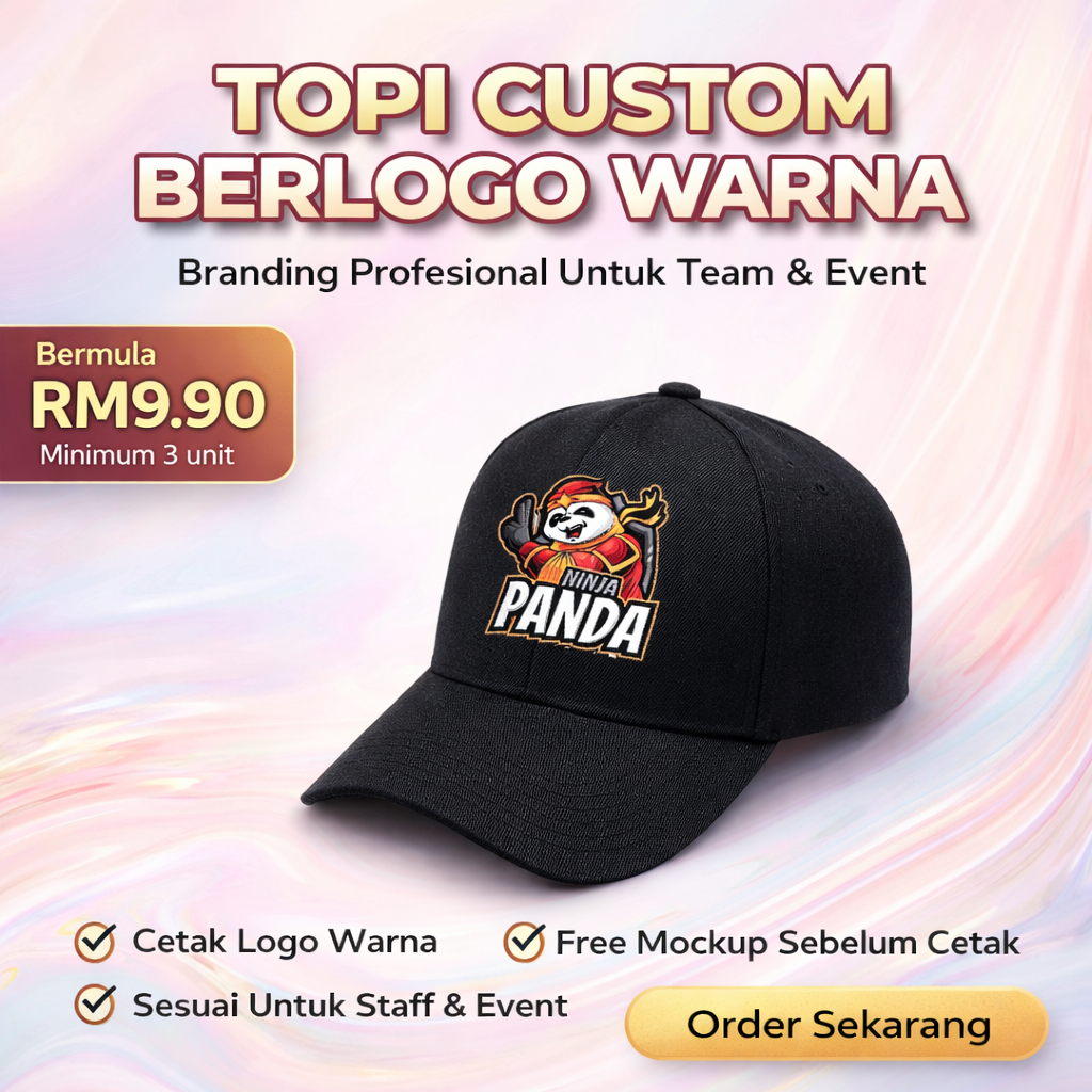 Topi Custom Berlogo – Tingkatkan Imej Jenama Dengan Gaya Profesional